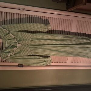 Step Back in Time: Authentic 70s Gingham Prairie Maxi Dress – Label 'BOB'"